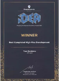 iProperty Development Excellence Awards 2021  Best Completed High-Rise Development – Tuan Residency